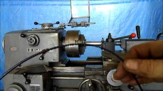 Clausing 6903 14quot lathe in operation [upl. by Ayotnahs]