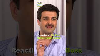 My Boss reaction before taking leavetmkoc comedy funny shorts funnyshorts relatable [upl. by Seuqram]