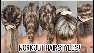 EASY GYMWORKOUT HAIRSTYLES SHORT MEDIUM amp LONG HAIRSTYLES [upl. by Avis]