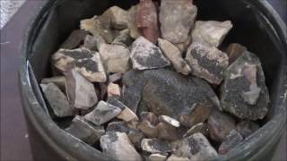 Tumbling and Polishing Rocks Step 1 The course grit tumble [upl. by Vivle]