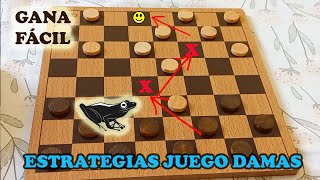 Estrategias para jugar damas  Trampa de la rana negra Trampas para Damas 3 [upl. by Nimesh]