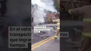 Bus que cubría la ruta BogotáBucaramanga se incendió en Piedecuesta Santander  El Espectador [upl. by Ailgna]