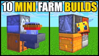 Minecraft  10 Mini Farm Build Hacks [upl. by Anauqahc919]