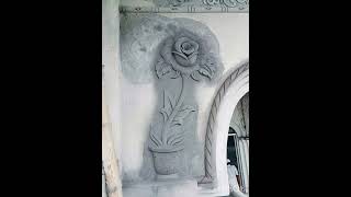 Rose cement design new shortvideos [upl. by Feliks]