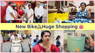 Received New Bike 🚴Huge Shopping For Kids 🛍️Spurthi vlogs [upl. by Gasparo]