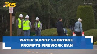 Water supply shortage prompts firework ban on Mercer Island [upl. by Ahsirtap]