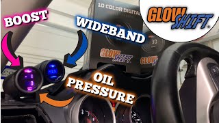 GlowShift Boost  Oil Pressure Gauge Install For The EVO X  Wideband doesn’t have serial output [upl. by Nogem]