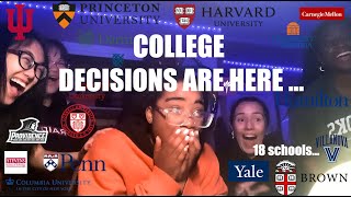 COLLEGE DECISION REACTIONS  19 SCHOOLS Ivies t10 Ending is AMAZING [upl. by Aisha]