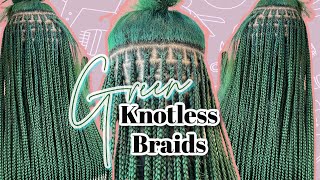 Green Knotless Braids [upl. by Hollenbeck]