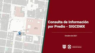 Consulta de información por predio  Sistema de Información Geográfica SIG de la Ciudad de México [upl. by Mylander]