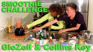 Smoothie Challenge  GloZell amp Collins Key [upl. by Lindi468]