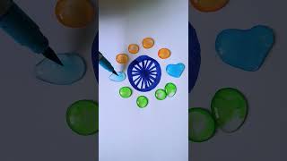 India flag colour mixing 🔴🟡🔵🟣🟢💝⚫⚪ drawing satisfying colo painting anaya colorseasydrawing [upl. by Amieva]