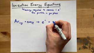 Ionization Energy Equations [upl. by Gad]