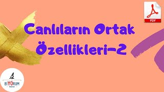 Canlıların Ortak Özellikleri2 [upl. by Jarek]