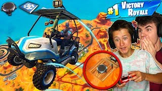 LAUNCH PAD  BOUNCER GOLF CART JUMP to MAX HEIGHT in Fortnite Battle Royale [upl. by Tabshey]