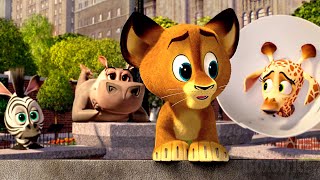 A baby lions crazy journey to New York  Madagascar Escape 2 Africa  CLIP [upl. by Aicemat]