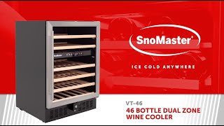 SnoMaster VT46 46 Bottle Dual Zone Wine Cooler [upl. by Kent13]