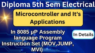 8085 μP Assembly Program Instruction Code  Diploma 5th Sem EE  Microcontroller amp its Applications [upl. by Orva]