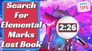 Search For Elemental Marks Lost Book  Genshin Impact [upl. by Brunell804]