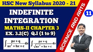 Indefinite Integration Ex32C Part 11  12th Maths New Syllabus 2020 Maharashtra  Dinesh Sir [upl. by Acinoryt]