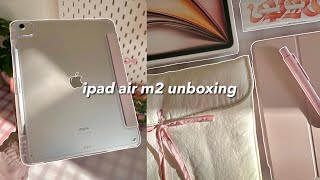 m2 ipad air 13” starlight unboxing 🌟  apple pencil pro  accessories [upl. by Raviv353]