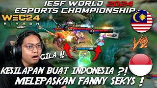 MALAYSIA VS INDONESIA SEMIFINALS MATCH 1 IESF WEC 2024 [upl. by Nnylyak829]