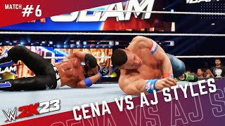 WWE 2K23 John Cena vs AJ Styles Showcase Match 6 at SummerSlam 2016 johncenacareer wwe2k23 [upl. by Myrle178]