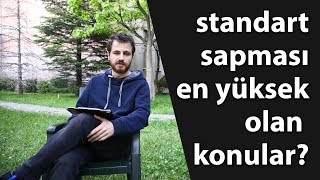 Standart Sapması En Yüksek Olan Konular [upl. by Imojean]