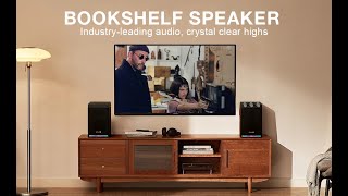 SWTOIPIG 100W Powered Bluetooth Bookshelf Speakers [upl. by Alair]