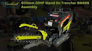 Forestwest 600MM Stand On Trencher 20HP BM699 Assembly [upl. by Merry132]