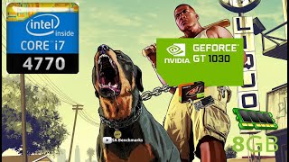 GTA 5 gt 1030  i7 4770 8gb Ram  sa benchmarks [upl. by Gutow12]