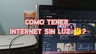 Como tener Internet sin Luz ni UPS  Cables  Laptop  Internet🛜 [upl. by Eelahs]