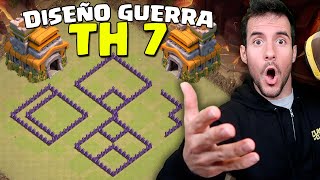 MEJOR DISEÑO GUERRA AYUNTAMIENTO 7  CLASH OF CLANS [upl. by Rubinstein72]