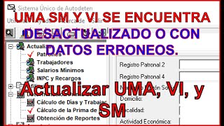 UMA SM Y VI SE ENCUENTRA DESACTUALIZADO O CON DATOS ERRONEOS Actualizar UMA VI y SM [upl. by Smaoht]