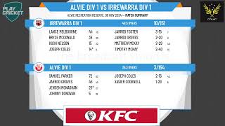 Alvie Div 1 v Irrewarra Div 1 [upl. by Groome]