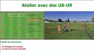 PASSE ET SUIT FOOTBALL  Entrainement avec des U8U9 🇫🇷 [upl. by Enitsuga]