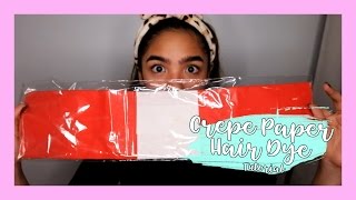 Crepe Paper Hair Dye Tutorial  Andrea B [upl. by Airetas]