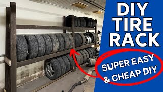 EASY TIRE RACK for Your Garage  DIY Tyre Storage Solution [upl. by Johnna]