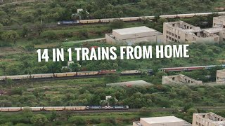 14 In 1 Trains Captured From Home At Hadapsar Towards Daund amp Pune  Amanora Park  Indian Railways [upl. by Ayatnahs529]