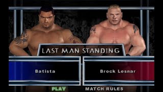 Two monster Batista vs Brock Lesnar wwe pain PS 2 [upl. by Seuguh]