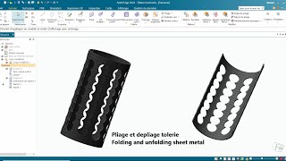 solid edge folding and unfolding Sheet métal pliage et dépliage tôlerie [upl. by Aenea]