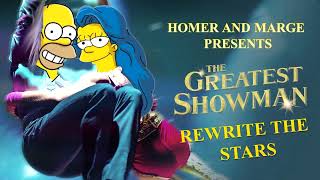 Homer and Marge Simpson  Rewrite the Stars The Greatest Showman AI Cover [upl. by Ahsiadal48]