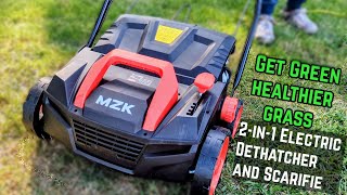 Electric Dethatcher and Scarifier  mzk honestreview lawncare productzone [upl. by Seraphina]