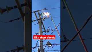 11kv short circuit  high voltage  pallibidyut  pbs  shorts shortsviral [upl. by Ahsema611]