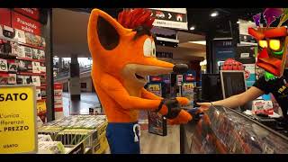 Crash Bandicoot Cosplay buys CTR Nitro Fueled in a Gamestop [upl. by Nurat268]