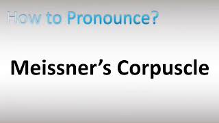 How to Pronounce Meissner’s Corpuscle [upl. by Arlyne]