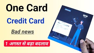 One Card Credit card charges Hiked Heres the new charges Best credit card with zero cibil score [upl. by Redle997]