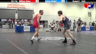 William Baker vs Judson Ziegler at 2013 Junior Nationals  FILA  FS [upl. by Stila]