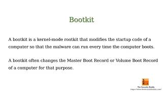 Rootkit vs Bootkit  What is the difference between a rootkit and bootkit [upl. by Zachar]