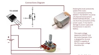 How to build the simplest DC Motor Speed ControllerUsing Potentiometer and MOSFETUpdated [upl. by Canty475]